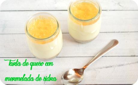 Tarta de queso con mermelada de sidra