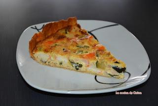 Quiché de calabacín y palitos de cangrejo