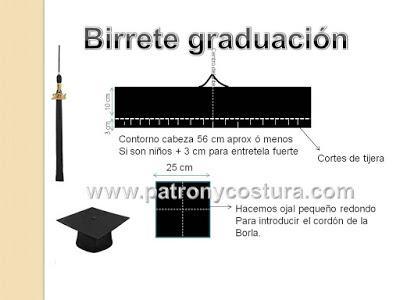 www.patronycostura.com/toga graducación y birrete