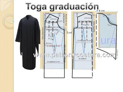 www.patronycostura.com/toga graducación y birrete