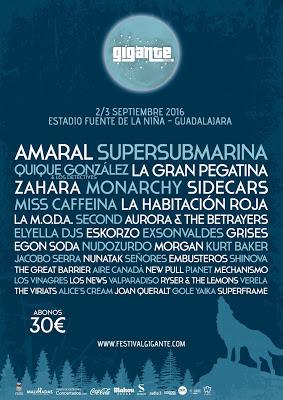 Festival Gigante 2016: Morgan, Nudozurdo, New Pull, Pianet, Mechanismo, Los Vinagres, Valparadiso...