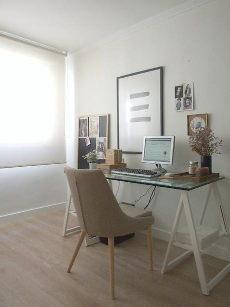 Decorando mi estudio II , instalar estores enrollables