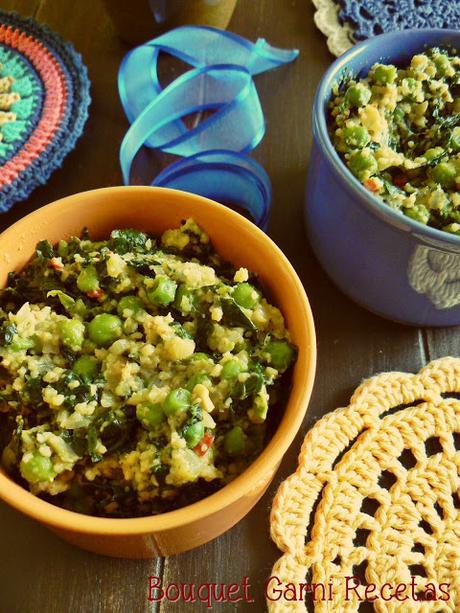 Cous-cous con kale y arvejas Cous-cous con kale y arvejas
