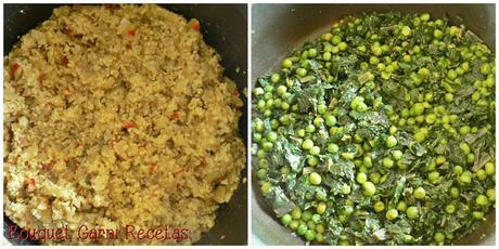 Cous-cous con kale y arvejas