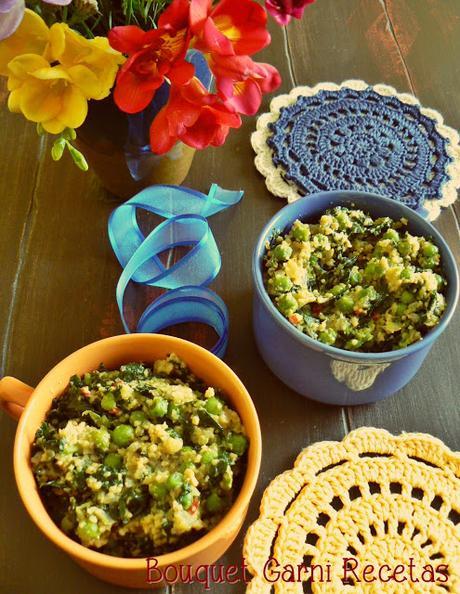 Cous-cous con kale y arvejas Cous-cous con kale y arvejas