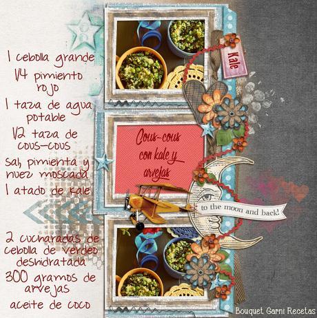Cous-cous con kale y arvejas Cous-cous con kale y arvejas