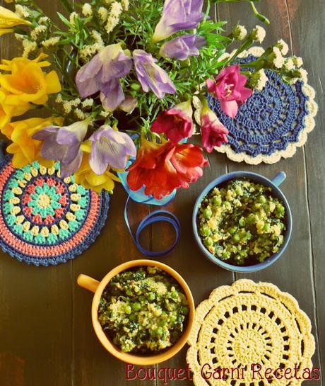 Cous-cous con kale y arvejas Cous-cous con kale y arvejas