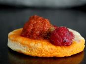 Mini Coca Sobrasada, Pasta Aceituna Arbequina Frambuesa