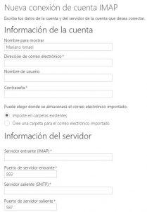 Configuración para enlazar 2 cuentas