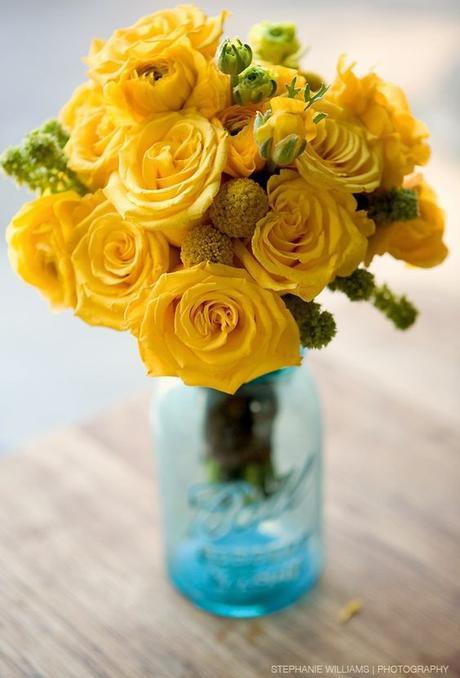 Marigold and roses