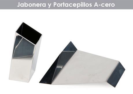 Jabonera y portacepillos A-cero