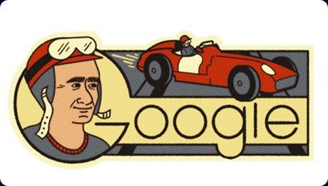 Google conmemora un nuevo aniversario del nacimiento de Juan Manuel Fangio.
