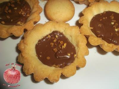 Tartaletas de chocolate y avellanas sin gluten