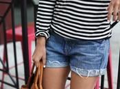 Street style inspiration; perfect denim shorts.-