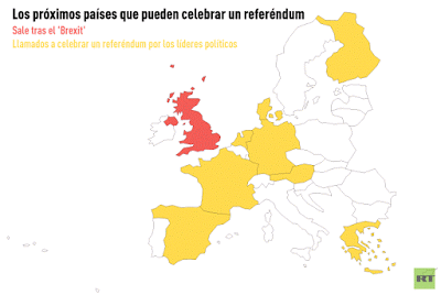 ¿Quién será el siguiente? Mapa de países que pueden salir de la UE tras el 'Brexit'