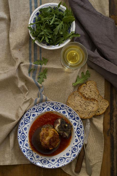 BERENJENAS RELLENAS AMATRICIANA