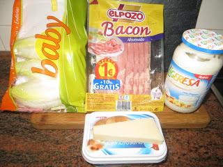 ENDIVIAS CON BACON Y QUESO