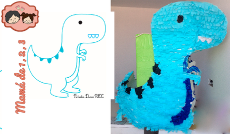 Estas animada en hacer tu propia piñata de Dinosaurio, pu...