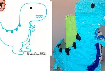 Estas animada en hacer tu propia piñata de Dinosaurio, pu... - Paperblog
