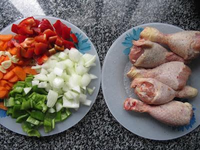 Jamoncitos de pollo al vino tinto olla GM