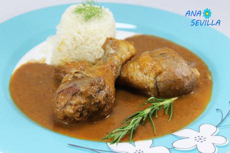 Jamoncitos de pollo al vino tinto olla GM.Ana Sevilla