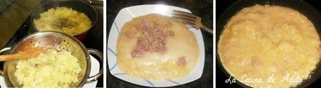 Tortilla de patatas con bonito en escabeche