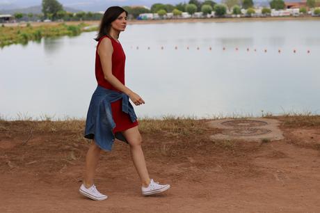 fashion blogger vestido rojo