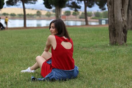 fashion blogger vestido rojo