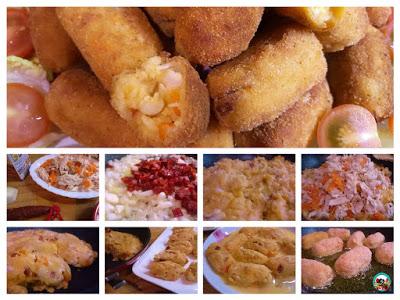 Croquetas de pollo con chorizo
