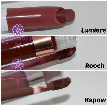 Labiales ColourPop: Lumiere, Rooch y Kapow