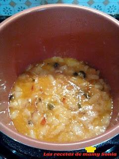 TORTILLA DE PATATAS, CEBOLLA, Y PIMIENTOS DE MI AMIGA CAROL EN OLLA GM F