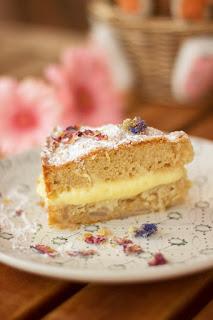 Bizcocho de pera y crema