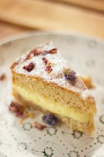 Bizcocho de pera y crema