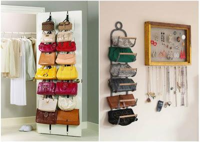 10 Maneras ingeniosas de cómo organizar bolsos y carteras en casa