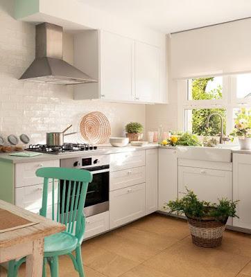 Las cocinas de verano son de color verde