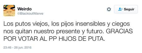 Nueva ola de insultos de la ultraizquierda contra los ancianos por la victoria del PP