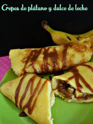 Crepes rellenos de plátano y dulce de leche crepes-de-platano