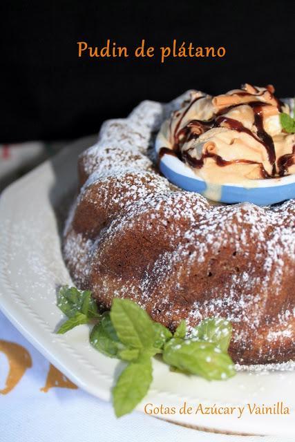 Pudin de plátano y dulce de leche pudin-de-platano