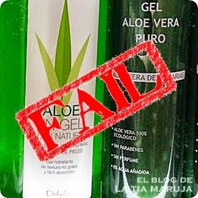 El falso “natural” del aloe vera de Mercadona