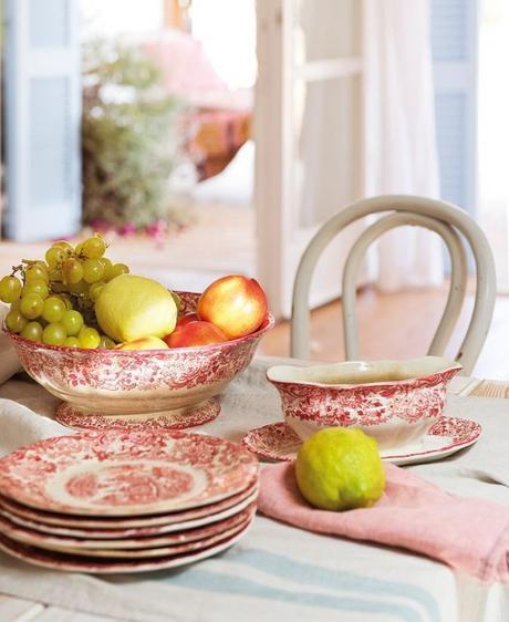 Con ganas de playa…. sí, yo. vajilla de la cartuja