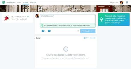 twitter dashboard sugerencia
