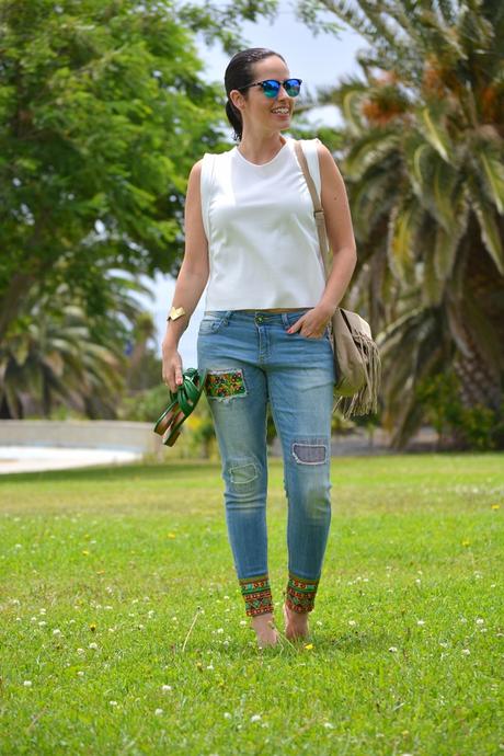 desigual-jeans-outfit-summer-green-zara-sandals