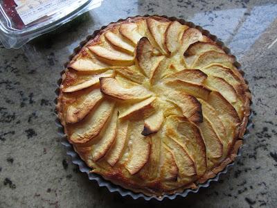 Tarta de queso y manzana