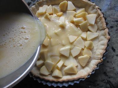 Tarta de queso y manzana