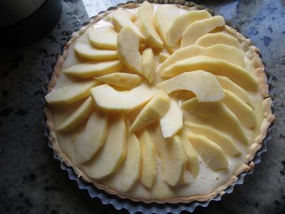 Tarta de queso y manzana