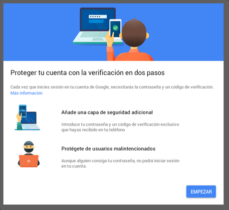 ¿Como activar la seguridad en dos pasos de Google?