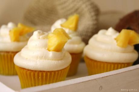 cupcakes de piña y coco
