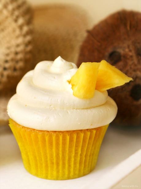 cupcakes de piña colada