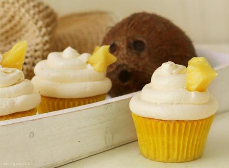 cupcakes de piña colada