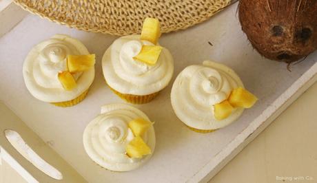 cupcakes de piña colada
